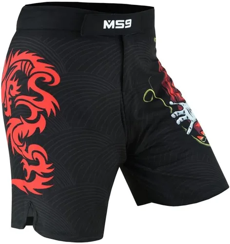 Vista 9 de MS9 Pantalones cortos de artes marciales mixtas para hombres, Grappling Kick Boxing BJJ Boxing