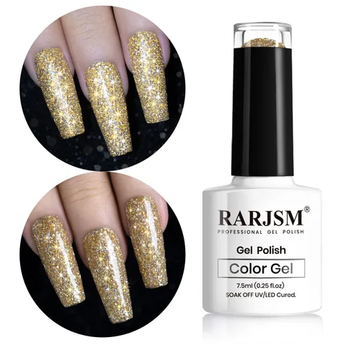 Vista 14 de RARJSM - Esmalte de uñas de gel con purpurina, de color verde oliva, brillante y brillante, para manicura DIY y salón de uñas, requiere secado