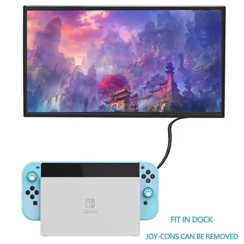 Vista 7 de COMCOOL Dockable Case for Nintendo Switch Oled - [9 FT Military Grade Drop Protection] [with Tempered Glass Screen Protector and Thumb Grips]