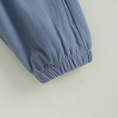 Vista 5 de Pantalones deportivos de algodón para bebé, niño y niña, pantalones de harén hippie, pantalones de carga para bebés, pantalones largos de otoño