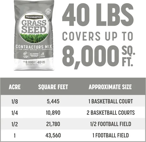 Vista 4 de Pennington Contractors Northern Grass Seed Mix, 40 lb