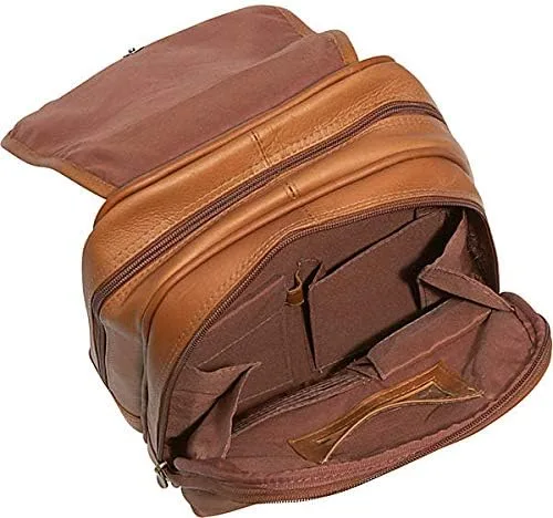 Vista 3 de Le Donne - Mochila organizadora de piel para mujer (12.5" x 11"), Bronceado), 351-TAN