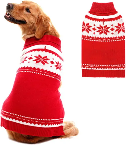 Vista 28 de Suéter Mihachi para perro - Ropa de abrigo de invierno con tiras coloridas para clima frío