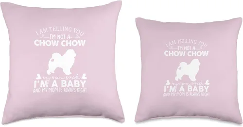 Vista 3 de Chow Chow Dog Owners Christmas Mothers Day Gifts Divertidos regalos para amantes de Chow para mujeres, mamá, mamá, bebé, perro, 16 x 16 pulgadas