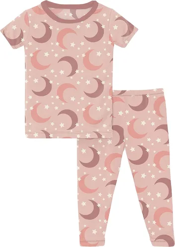 Vista 144 de KicKee Pants Conjunto de pijama de manga larga con estampado de piezas