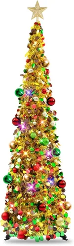 Vista 19 de N&T Nieting - Árbol de Navidad de oropel Negro
