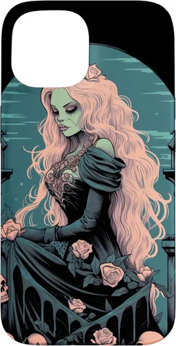 Vista 6 de Funda para iPhone 16 Gothic Girl Pastel Goth Wiccan Pagan Anime Nu Goth Grunge