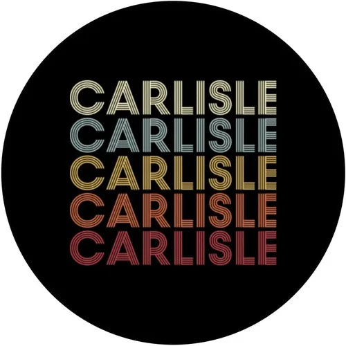 Vista 3 de Carlisle Massachusetts Carlisle MA Retro Vintage Text PopSockets Swappable PopGrip