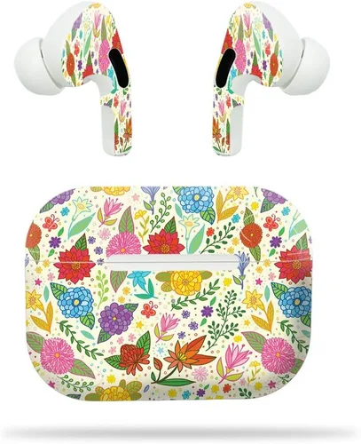 Vista 10 de MightySkins - Compatible con Apple Airpods Pro - Blue Petals Funda protectora de vinilo duradera y única Fácil de aplicar, quitar y cambiar