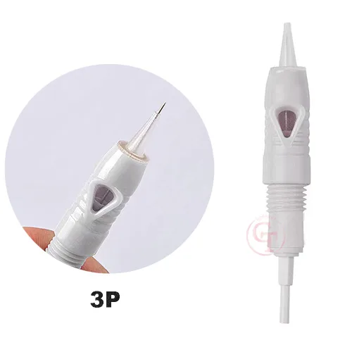 Vista 2 de Paquete de 50 agujas de cartucho de microblading para dispositivo Charmant máquina de maquillaje permanente, bolígrafo Charme Princess Tattoo