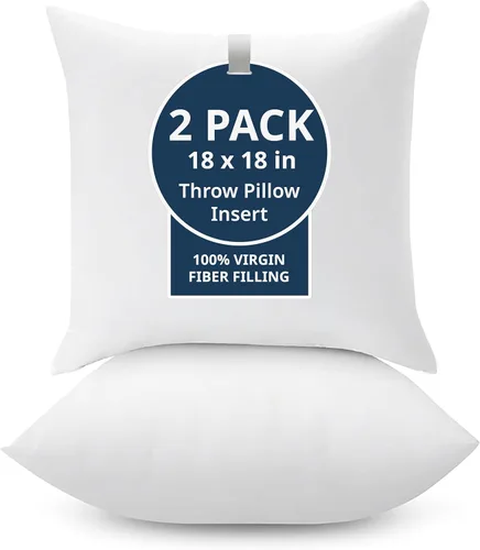 Vista 11 de LANE LINEN Relleno de almohada de 12 x 20 pulgadas, paquete de 2 almohadas decorativas blancas para sofá cama, rellenos de almohada esponjosos