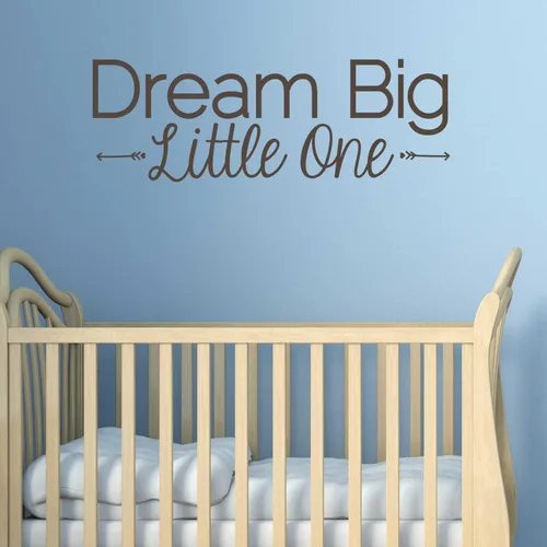 Vista 2 de Dream Big Little One – Beso Cut Dream Big calcomanía para pared cita Decal by chromantics