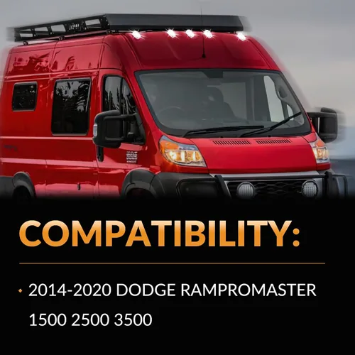 Vista 7 de Luces LED para techo de cabina para Dodge Ram ProMaster 1500 2500 3500, 5