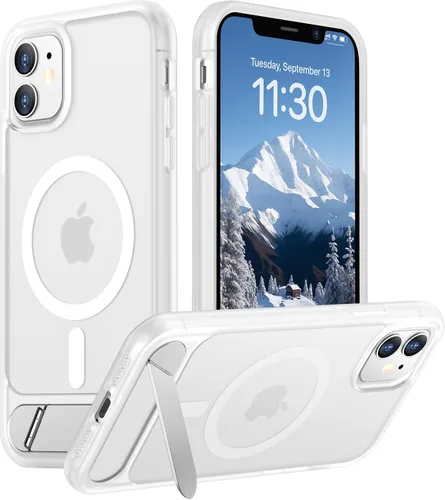 Vista 135 de Funda para iPhone 11 con compatibilidad magnética, [Soporte invisible incorporado][Compatible con MagSafe]