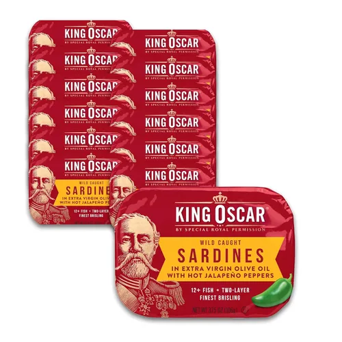 Vista 14 de King Oscar Sardinas en agua, latas de 3.75 onzas (paquete de 12)
