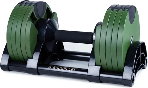 Vista 7 de Adjustable Dumbbell (Single) 5-40/80lb, 5lb Increments, for Home Gym Fitness - Upto 20 weight settings