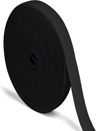 Vista 26 de Airisoer Banda elástica de 1/2 pulgada para costura, bandas elásticas de alta elasticidad de 12 yardas para cinturas, pantalones, ropa y Negro