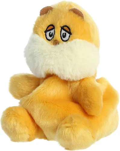 Vista 5 de Aurora® Whimsical Dr. Seuss™ Palm Pals™ The Lorax - Peluche con licencia oficial para juegos imaginativos, perfecto para niños y adultos, naranja