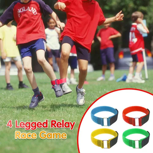 Vista 3 de Abnaok 20 bolsas de carreras de sacos de patatas para juegos al aire libre, bandas de carreras de 3 patas, con huevos y cucharas, juegos de césped