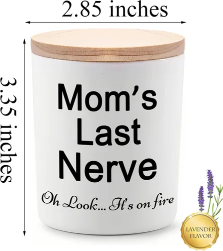 Vista 3 de BFJLIFE Regalos para mamá de hija o hijo, divertido regalo único para madre para Navidad, cumpleaños, mamás, Last Nerve Oh Look Its On Fire Novedosa