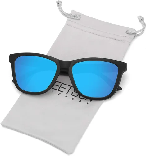 Vista 18 de Meetsun - Lentes de sol polarizados, unisex, modernos, con estilo de diseñador, clásico y retro A1 Negro Brillante