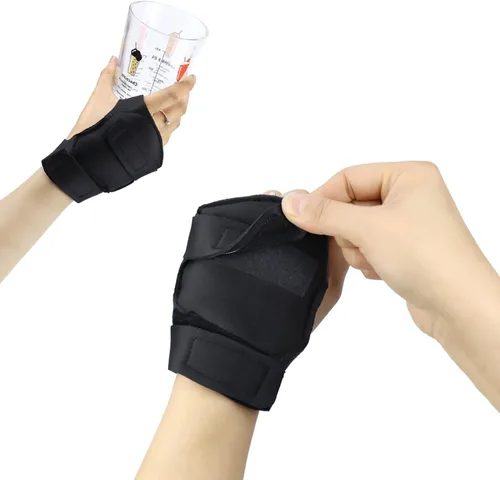 Vista 4 de 1 par de guantes con peso para temblores, utensilios con peso de mano que proporcionan estabilidad de la mano, guantes de escritura