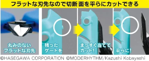 Vista 2 de GodHand Nipper GH-SG-01 Pinza de corte de plástico azul para modelos de plástico importación de Japón