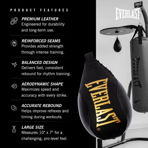 Vista 3 de Everlast Speed Punching Bag Speed Bag for Boxing & MMA Durable Reflex Training Boxing Bag for Hand Speed, Accuracy & Home Gym Workouts