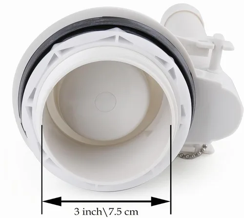 Vista 6 de Kit de reemplazo de válvula de descarga de 3 pulgadas con junta y tornillos, compatible con el inodoro de dos piezas estándar americano