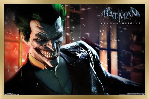 Vista 14 de Trends International DC Comics - Póster de pared de Arkham Origins de Arkham Origins, 14.725 x 22.375 pulgadas, versión enmarcada de madera