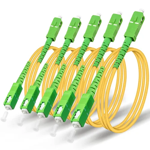 Vista 23 de SC/APC a SC/APC Cable de Fibra Óptica para Internet, Cable de Conexión de Modo Simple Blindado, Cordón de Conexión Óptica de Fibra Óptica - SIMPLEX