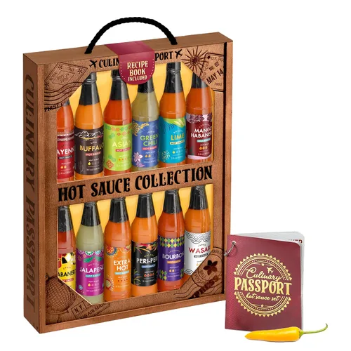 Vista 11 de Set de regalo de variedad de salsa picante estilo mexicano Aztecs Revenge - 10 botellas de salsa picante