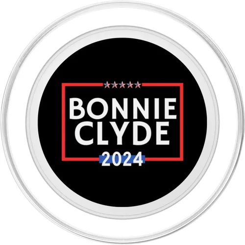 Vista 2 de Bonnie Clyde 2024 is Funny Classic TV is Political Election PopSockets MagSafe PopGrip for iPhone