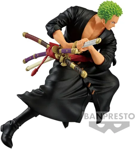 Vista 3 de Banpresto - Una pieza - Roronoa Zoro, figura de colección de discos de batalla de Bandai Spirits