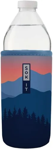 Vista 105 de Sok It BotlSok Funda para botella de agua con cubierta de neopreno aislante (Floral abstracto, se ajusta a CamelBak o Nalgene de 12 onzas)
