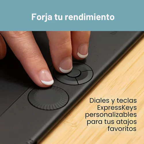 Vista 6 de Wacom Intuos Pro Bluetooth Profesional de Tamaño Mediano para Dibujo Gráfico con Lápiz Pro 3, Compatible con Mac, Windows - Edición 2025 Tableta