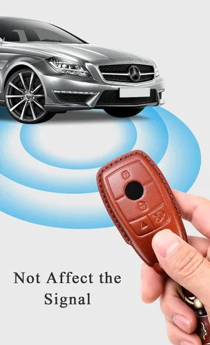 Vista 3 de SANRILY Funda de llave inteligente para Mercedes Benz Clase E C, Negro