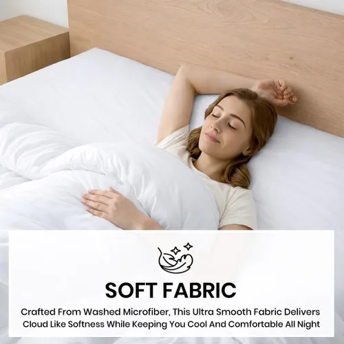 Vista 4 de Kotton Culture - Funda de edredón de microfibra prelavada de 1 pieza, tamaño individual, ropa de cama ultrasuave, ligera y transpirable, cierre