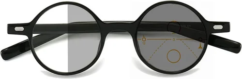 Vista 8 de TR90 Gafas de lectura redondas multifocales progresivas para mujer, lentes de sol fotocromáticos de transición para hombre, lectores de enfoque