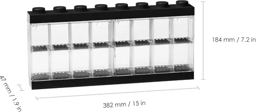 Vista 2 de Lego Minifigure Vitrina 16 Negro, Grande