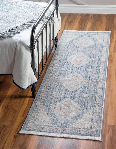 Vista 17 de Unique Loom Noble Collection - Alfombra de área Elizabeth (2' 2" x 3' 1" Rectángulo, Azul/Beige)