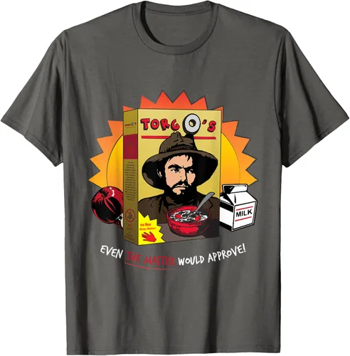 Vista 62 de Torgo Camiseta de película de culto de cereales, Negro, S