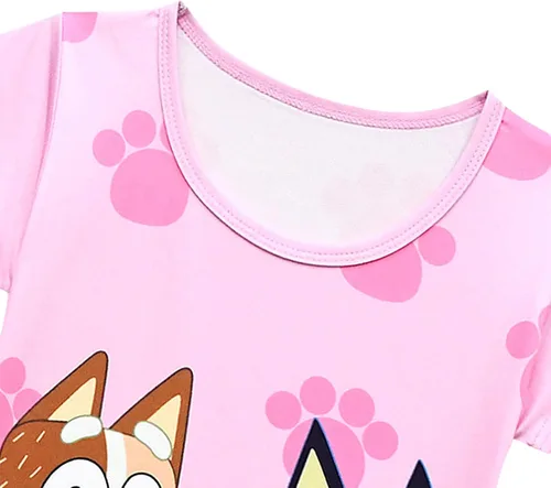 Vista 2 de Blue Puppy Costume for Toddler Girls, Blue Puppy Dress for Girls Little Pink Purple Rose