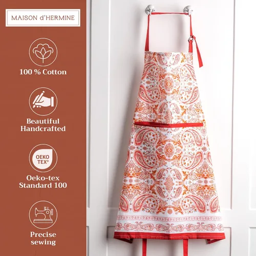 Vista 489 de Maison d' Hermine Delantales para mujer con bolsillo, 100% algodón (27.50 x 31.50 pulgadas)