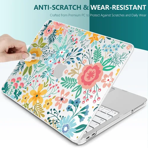 Vista 6 de TWOLSKOO Funda para MacBook Neo de 13 pulgadas 2026 A3404 A18 Pro Chip, funda rígida de plástico con adaptador tipo C, 2 fundas para cámara web