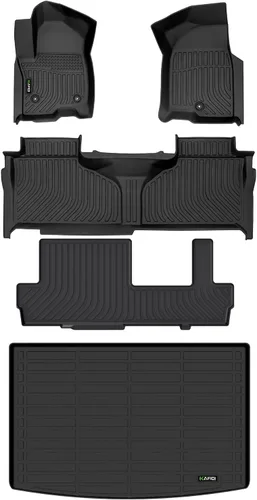 Vista 45 de Alfombrillas y forro de carga personalizados para Chevy Suburban/GMC Yukon XL 2015-2020 (con asiento de banco de 2da fila), protección para todo