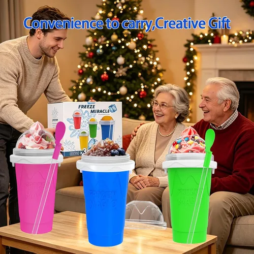 Vista 4 de Vasos para hacer granizados de 16.9 fl oz, 3 unidades, con tapa y pajita