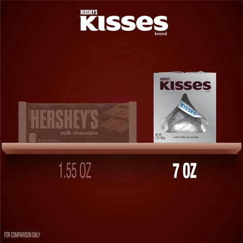 Vista 7 de HERSHEY'S KISSES - Dulces de chocolate con leche, regalo, cajas de 7 onzas (6 unidades)
