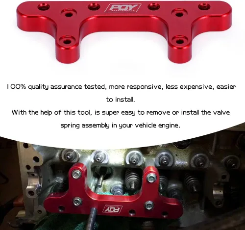 Vista 10 de Herramienta de compresor de resorte de válvula de motor compatible con Ford Mustang GT F150 4.6L 5.4L 2V Romeo Windsor Lincoln Mercury Red