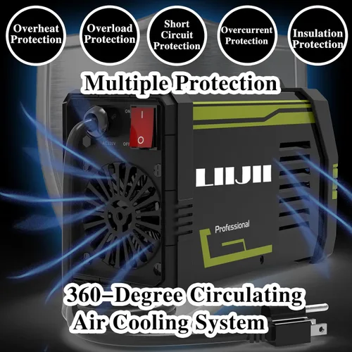 Vista 5 de Máquina de soldar, 20 varillas soldadora de 110 V 250 A, soldador portátil, mini soldador de arco MMA para el hogar con pantalla digital, inversor